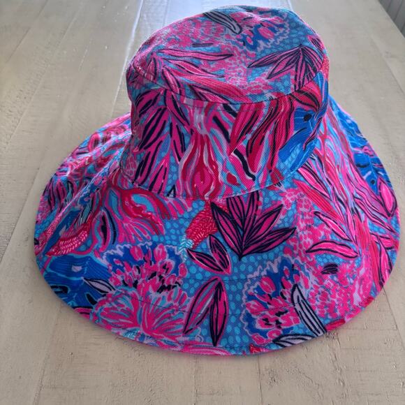 Lilly Pulitzer Ruby Red Wild Times sun hat Preppy Beach Vacation NWOT One Size main image 5
